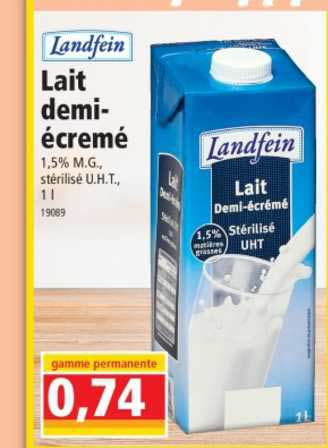 lait demi-écremé