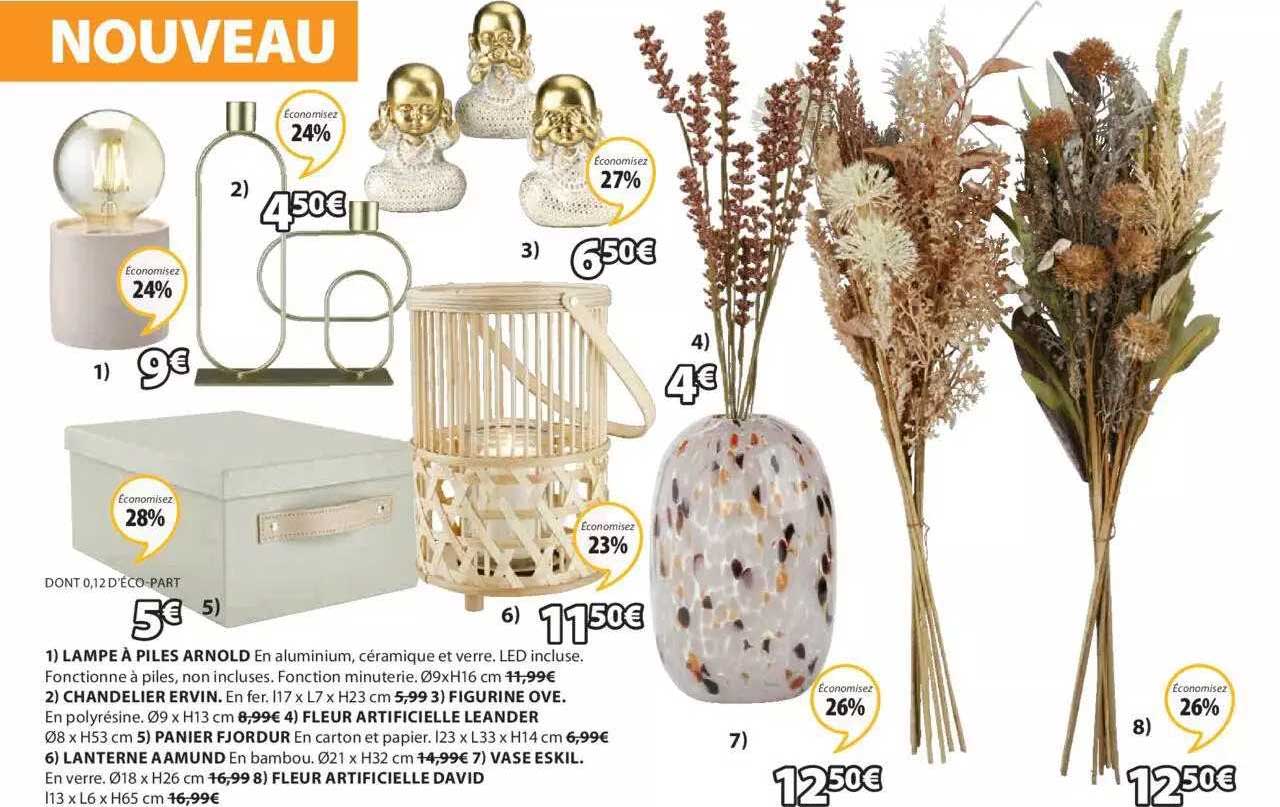 lampe à piles arnold, chandelier ervin, figurine ove, fleur artificielle leander, panier fjordur, lanterne à amund, vase eskil, fleur artificielle david