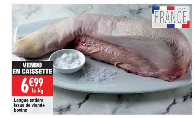 langue entière issue de viande bovine