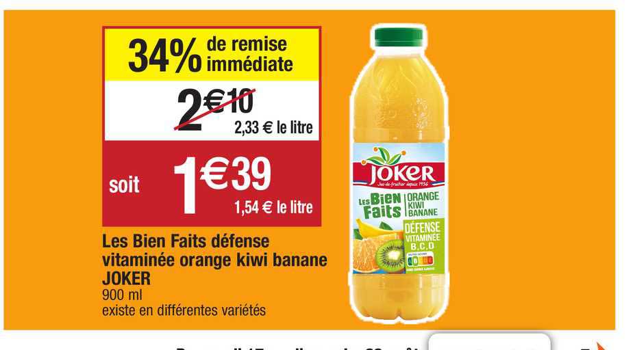 les bien faits défense vitaminée orange kiwi banane joker