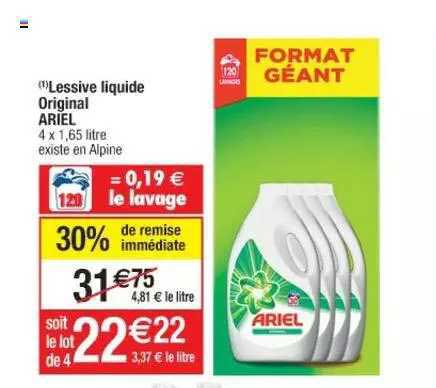 Lessive Liquide Original Ariel