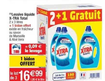 Lessive Liquide X-tra Total