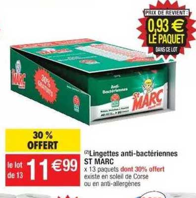 lingettes anti-bactériennes st marc