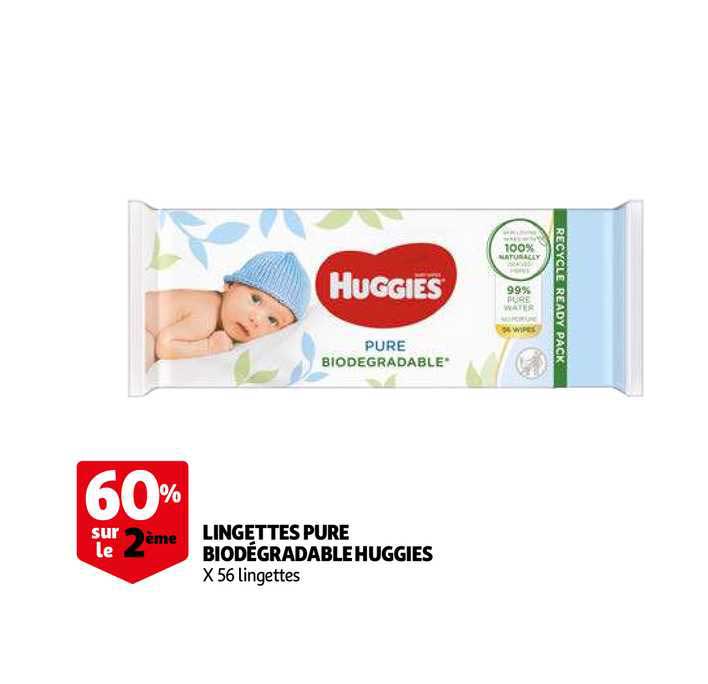 lingettes pure biodégradable huggies