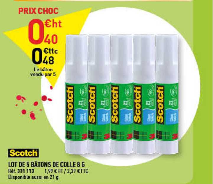 Lot De 5 Bâtons De Colle 8 G Scotch