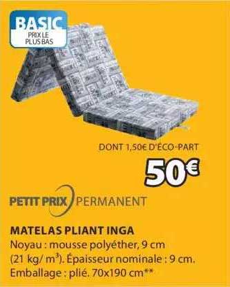 matelas pliant inga