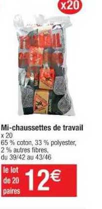 mi-chaussettes de travail
