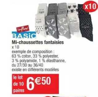 mi-chaussettes fantaisie influx basic