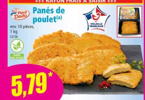panés de poulet père dodu