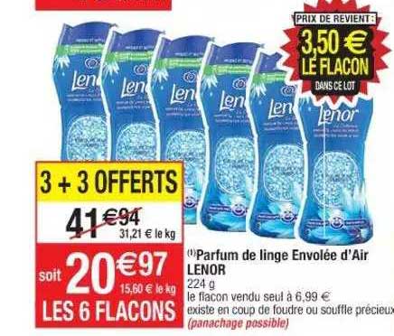 parfum de linge envolée d'air lenor