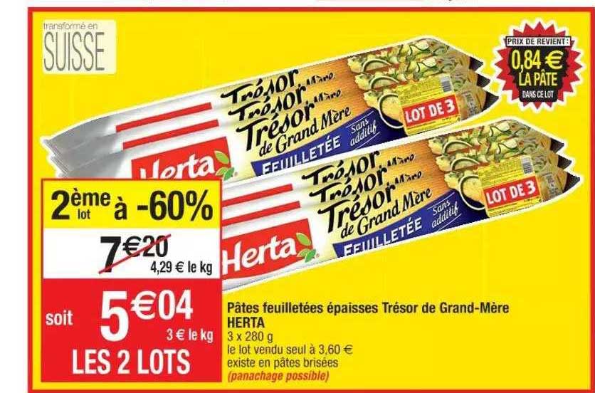 pâtes feuilletées épaisses trésor de grand-mère herta