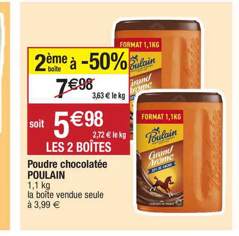 poudre chocolatée poulain