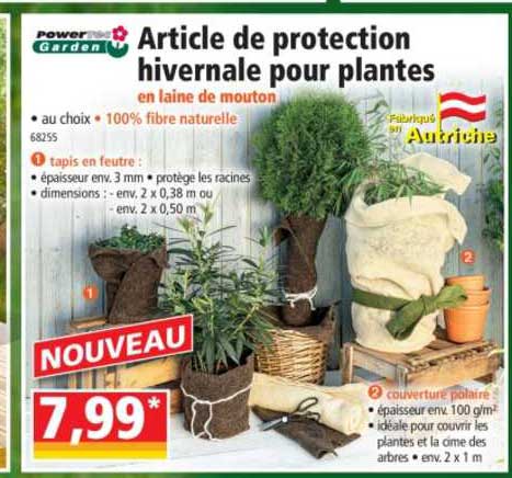 power garden article de protection hivernale pour plantes