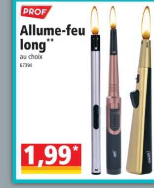 prof allume-feu long