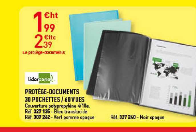 protège-documents 30 pochettes - 60 vues
