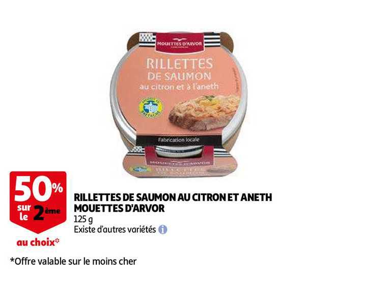 rillettes de saumon au citron et aneth mouettes d'arvor