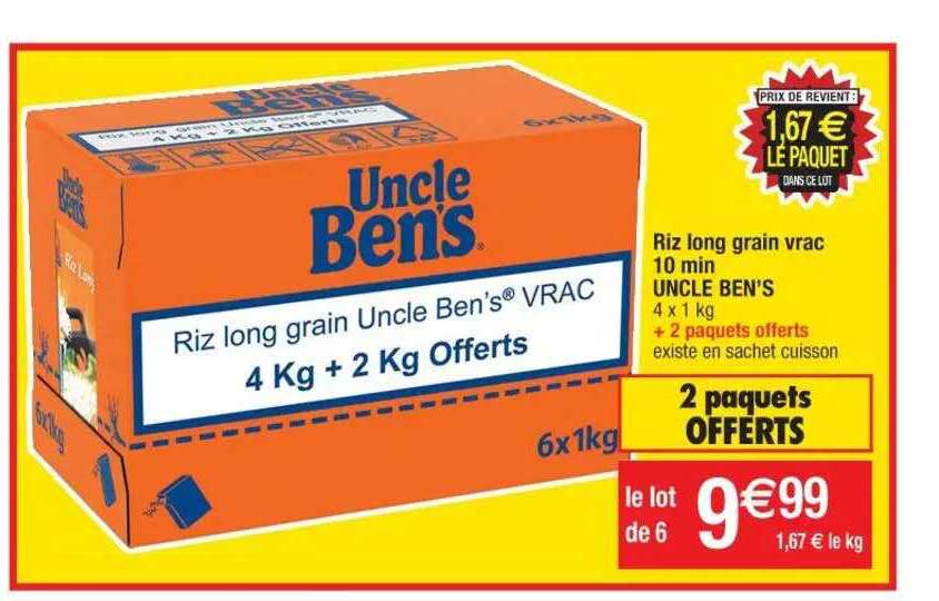 riz long grain vrac 10 min uncle ben's