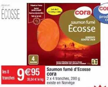 saumon fumé d'écosse cora