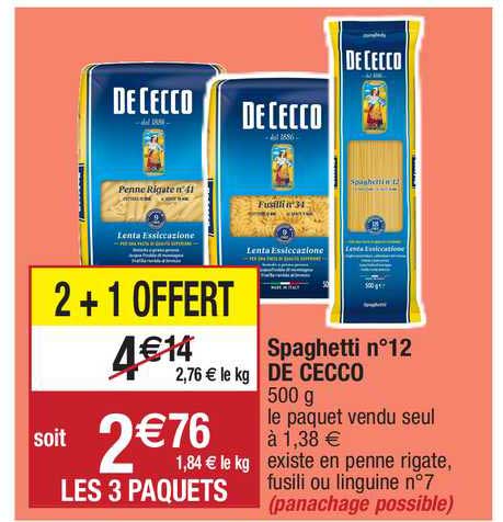 spaghetti n°12 de cecco