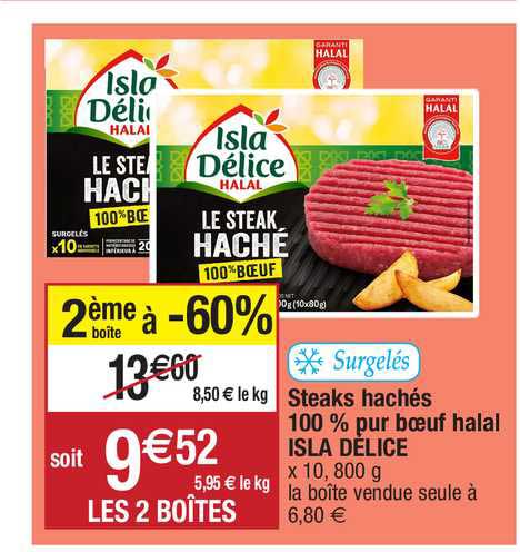 Steaks Hachés 100% Pur Bœuf Halal Isla Délice