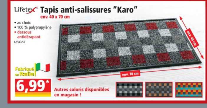 tapis  anti-salissures "karo"