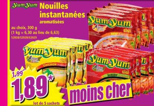 yum yum nouilles instantanées