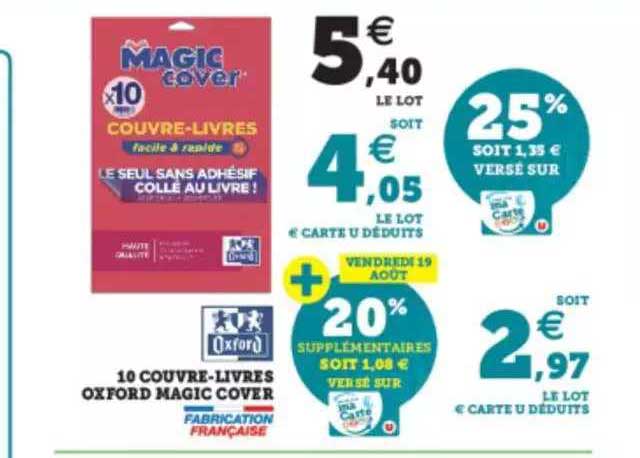10 Couvre-livres Oxford Magic Cover