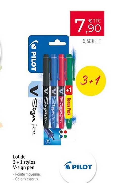 3 + 1 stylos v-sign pen