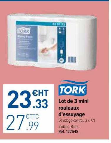 3 mini rouleaux d'essuyage