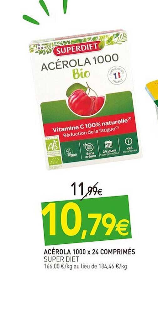 acèrola 1000 x 24 camprimés super diet