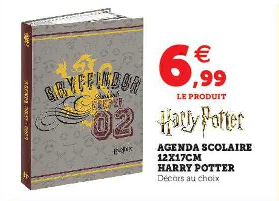 agenda scolaire harry potter