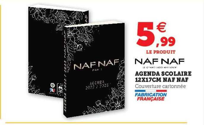 agenda scolaire naf naf