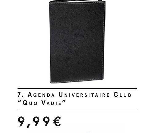 agenda universitaire club "quo vadis"