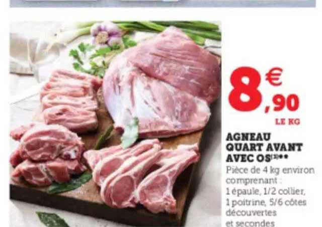 agneau quart avant avec os