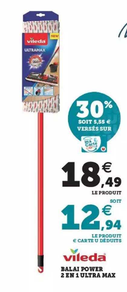 balai power 2 en 1 utra max vileda