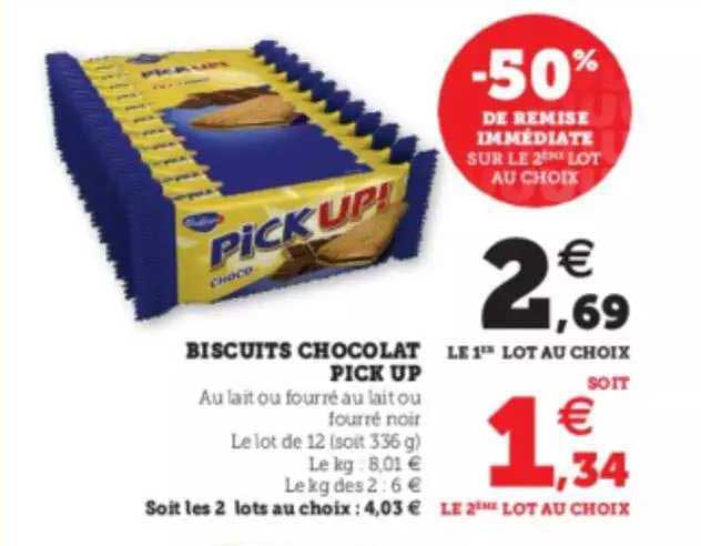 biscuits chocolat pick up