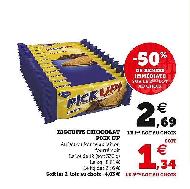 biscuits chocolat pick up