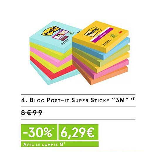 Bloc Post-it Super Sticky 3m