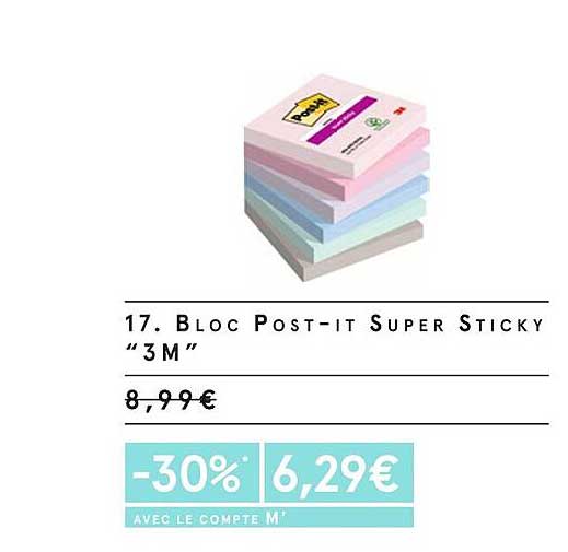 bloc post-it super sticky 3m