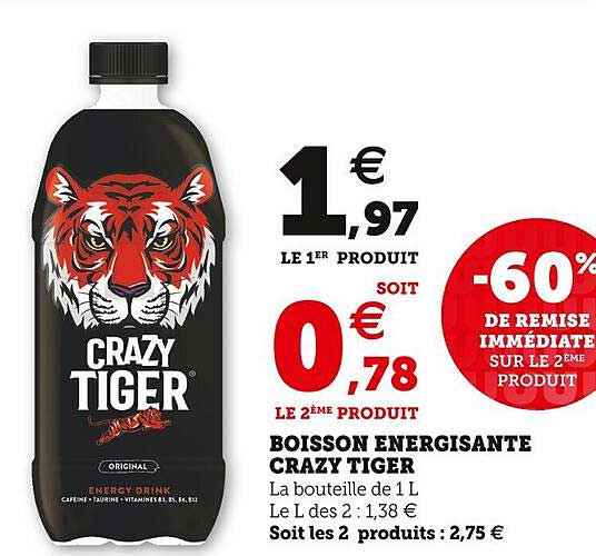 boisson énergisante crazy tiger