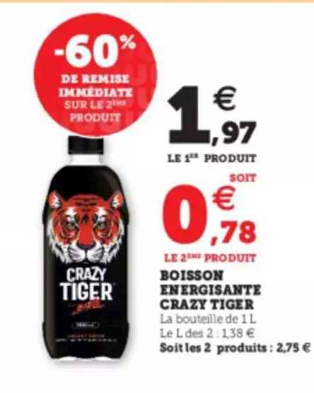 boisson energisante crazy tiger