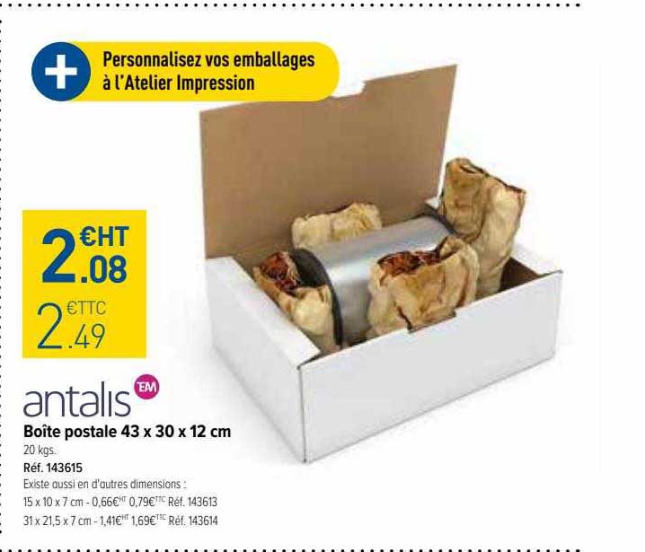 boîte postale 43 x 30 x 12 cm antalis