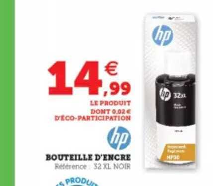 bouteille d'encre hp