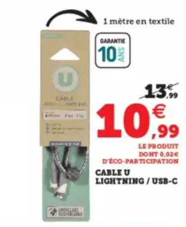 cable u lightning usb-c