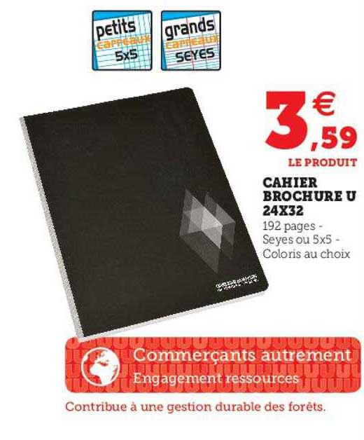 Cahier Brochure U 24 X 32