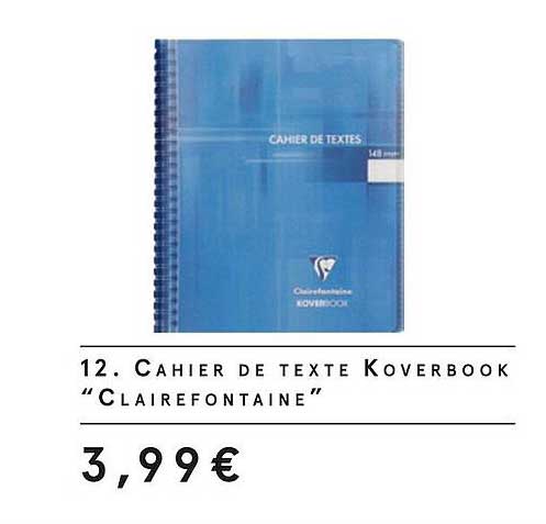 Cahier De Texte Koverbook Clairefontaine