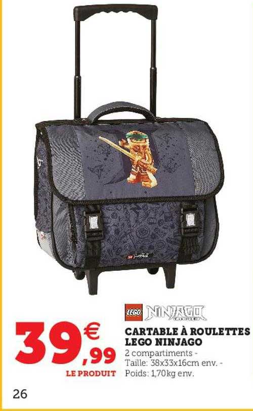 Cartable à Roulettes Lego Ninjago
