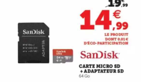 Carte Sd Super U Prix