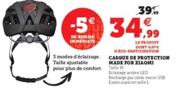 casque de protection made for xiaomi