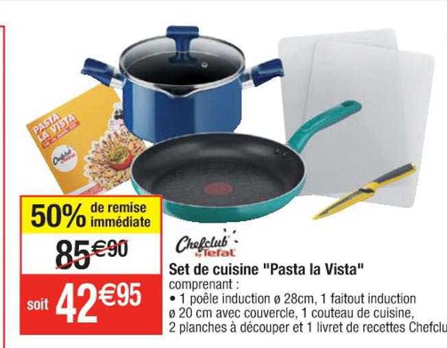 chefclub tefal set de cuisine pasta la vista